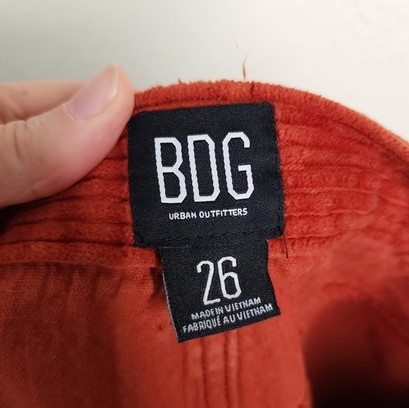 BDG Urban Outfitters Orange/Red Corduroy Straight Leg Pants 26 - Picture 5 of 8